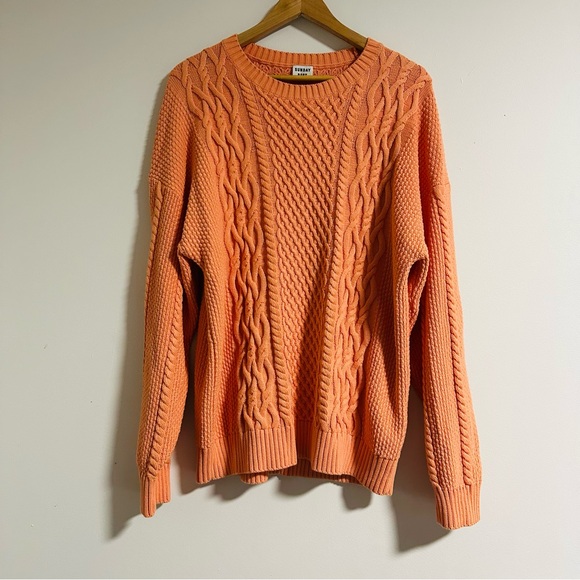 Aritzia | Sunday Best Peach Knit Sweater Oversized - Picture 10 of 13